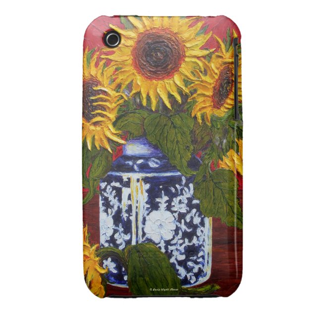 Yellow Sunflowers iPhone 3 Case (Back)
