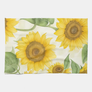 Yellow Sunflowers Kitchen Towel