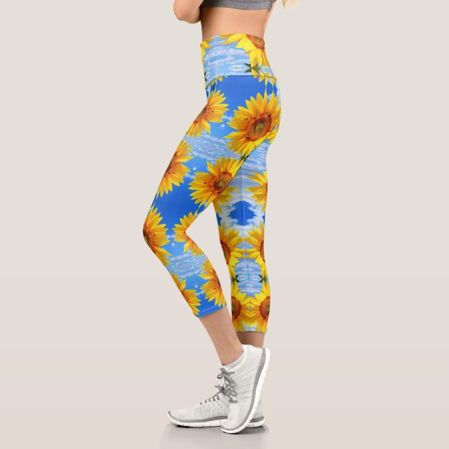 Yellow Sunflowers Leggings (Left)