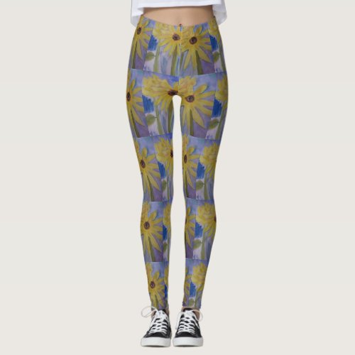 Yellow Sunflowers Leggings