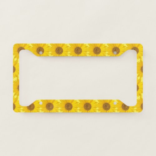 Yellow Sunflowers License Plate Frame