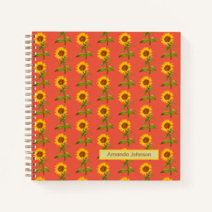 Yellow sunflowers notebook