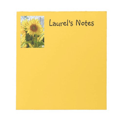 Yellow Sunflowers Notepad