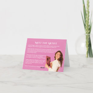 Yellow Sunflowers on Pink background Thank You Card