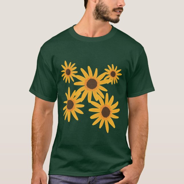 Yellow Sunflowers Painting Tshirts (Front)