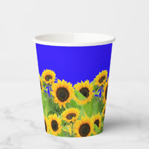 Yellow Sunflowers Paper Cups