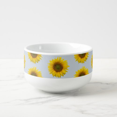 Yellow Sunflowers Pattern Floral Soup Mug