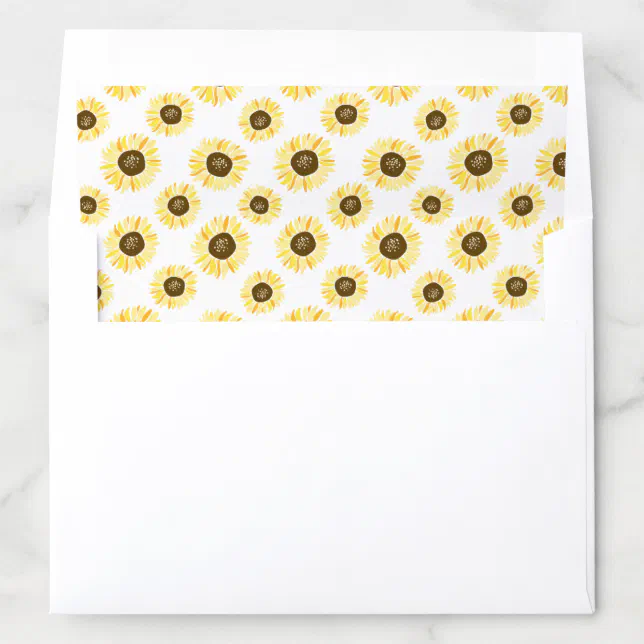 Yellow Sunflowers Pattern Summer Floral Envelope Liner | Zazzle