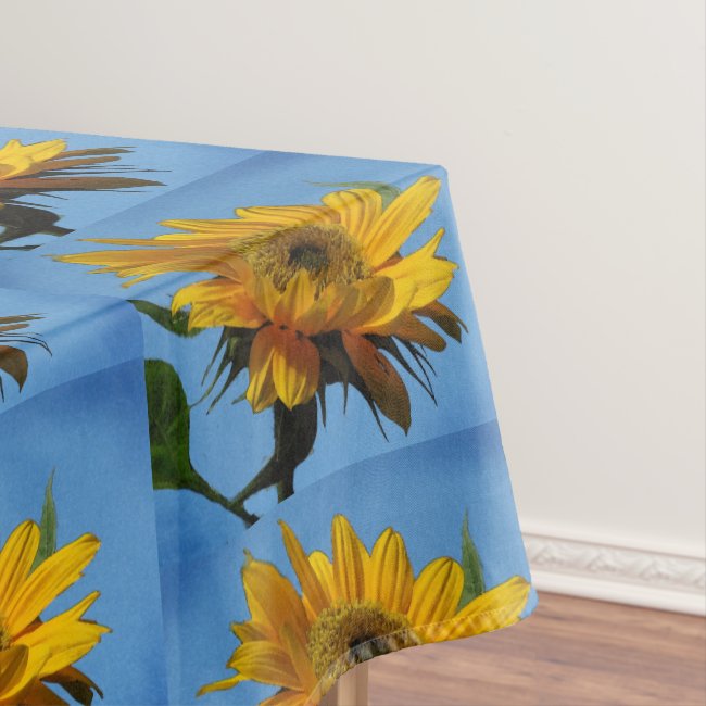Yellow Sunflowers Pattern Tablecloth