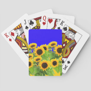 Yellow Sunflowers Playing Cards