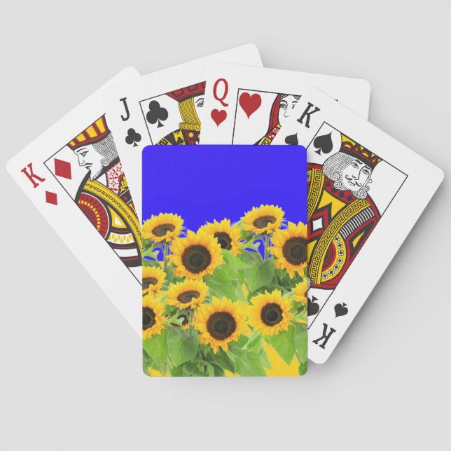 Yellow Sunflowers Playing Cards (Back)