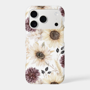 Yellow Sunflowers & Purple Flowers iPhone 17 Pro Case