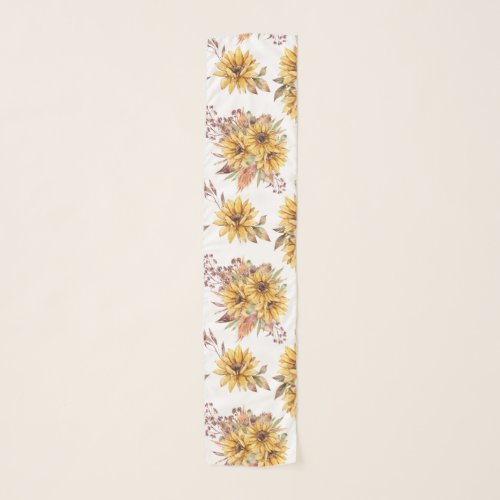 Yellow Sunflowers Scarf