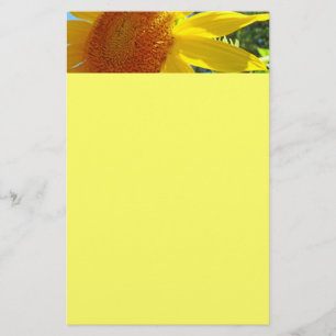 Yellow Sunflowers Stationery Personalized Floral