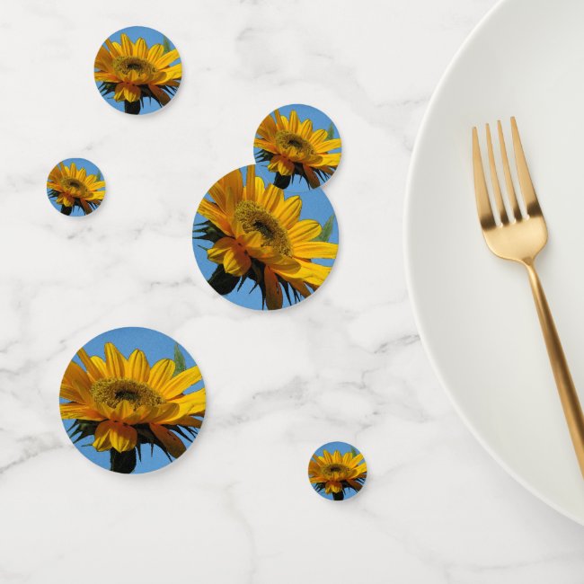 Yellow Sunflowers Table Confetti
