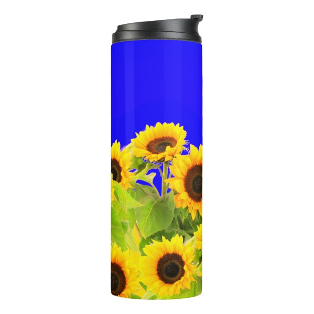 Yellow Sunflowers Thermal Tumbler (Rotated Left)