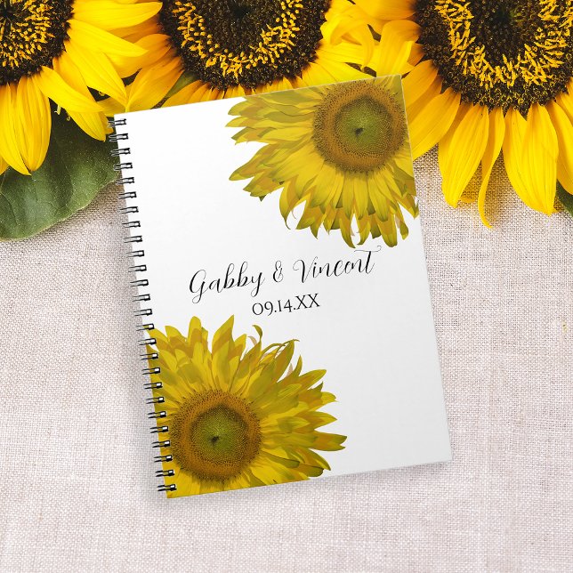 Yellow Sunflowers Wedding Notebook (Creator Uploaded)