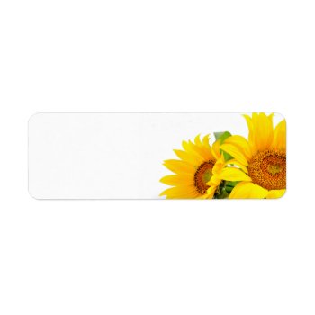 Yellow Sunflowers Wedding Or General Blank Address Label by riverme at Zazzle