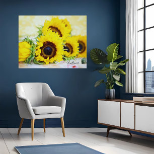 Yellow Sunflowers Wood Wall Art