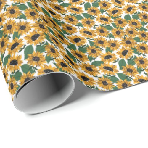 Yellow Sunflowers Wrapping Paper