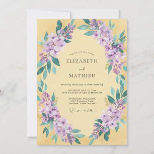 Yellow Sunny Botanical Wedding Invitation