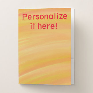 Yellow Sunset back to school File Folders Set of 5