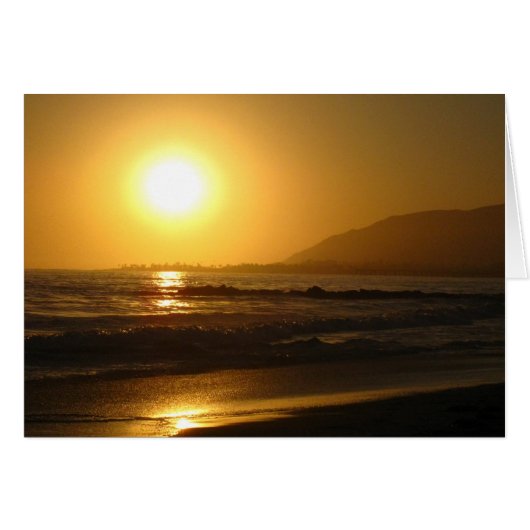 Yellow Sunset Beach Scene Cards (Front Horizontal)