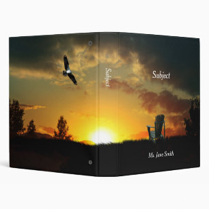 Yellow Sunset Grassy Meadow Binder I