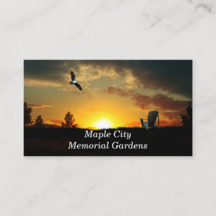 Yellow Sunset Grassy Meadow Business Cards