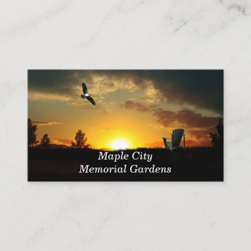 Yellow Sunset Grassy Meadow Business Cards