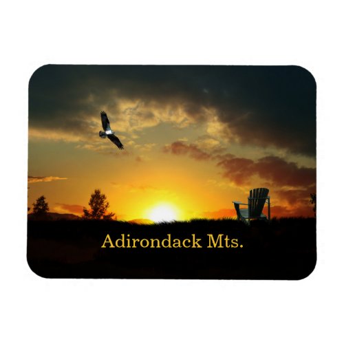 Yellow Sunset Grassy Meadow Flexible Magnet