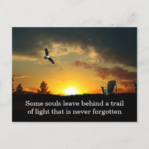 Yellow Sunset Grassy Meadow Sympathy Postcard