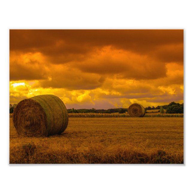 Yellow Sunset Photo Print (Front)