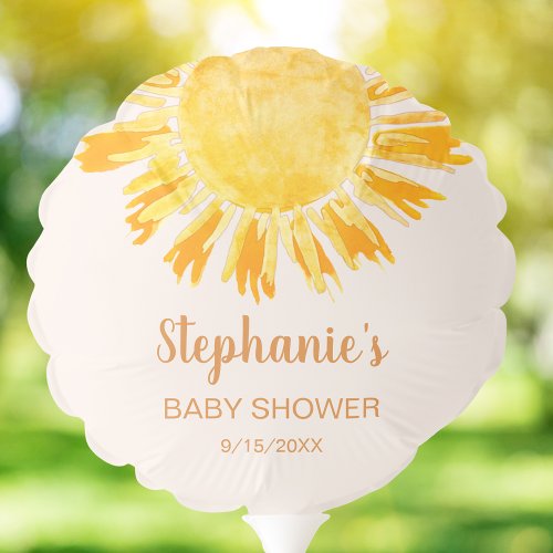 Yellow Sunshine Baby Shower Balloon