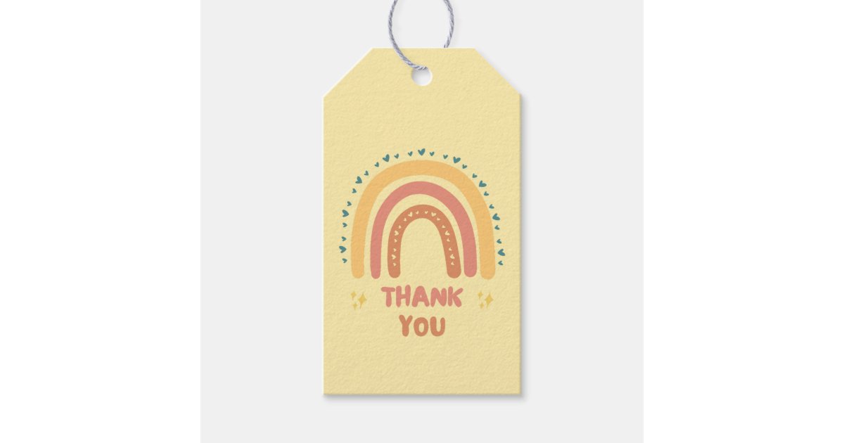 Yellow Sunshine Baby Shower Thank You Tags | Zazzle
