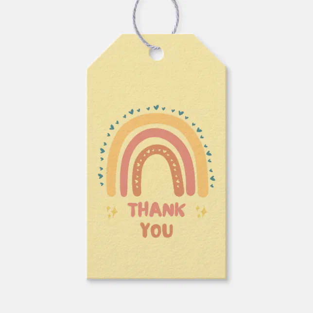 Yellow Sunshine Baby Shower Thank You Tags | Zazzle