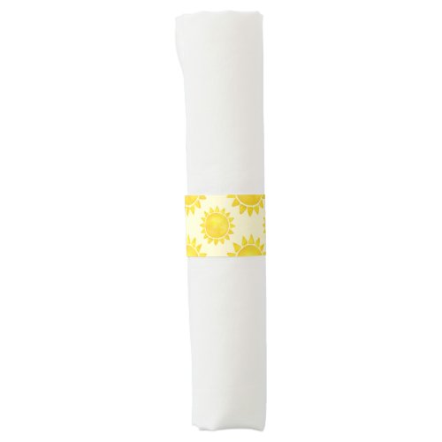 Yellow Sunshine Birthday Party Napkin Rings