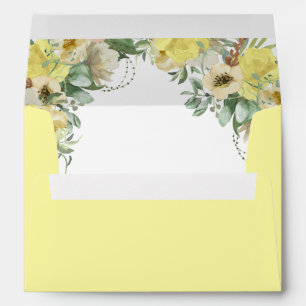 Yellow Sunshine Floral Envelope