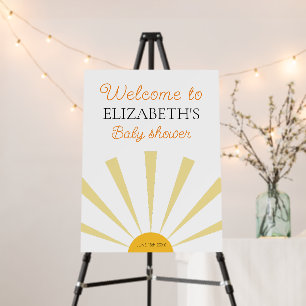 Yellow Sunshine Gender Neutral Baby Shower Welcome Foam Board