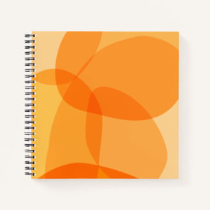 Yellow Sunshine Organic Shapes Abstract Art Design Notebook