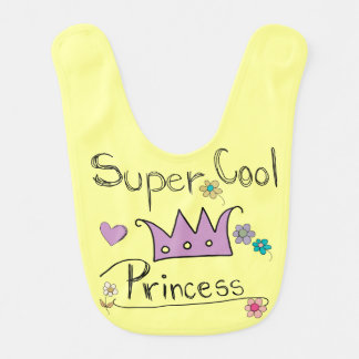 Yellow Super Cool Princess Bib
