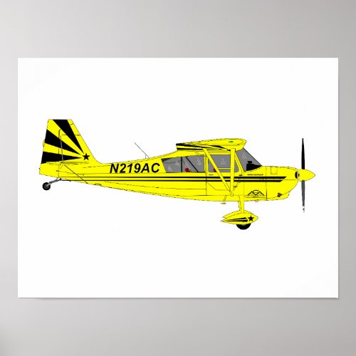 Yellow Super Decathlon Airplane Wall Art