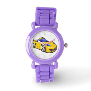Yellow supercar illustration Choose back color Watch