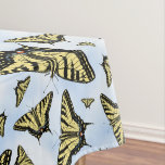 Yellow Swallowtail Butterflies Blue Sky Medium Tablecloth