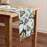 Yellow Swallowtail Butterflies Blue Sky Short Table Runner