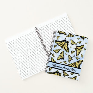 Yellow Swallowtail Butterflies Design Personalized Notebook