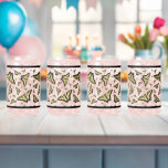 Yellow Swallowtail Butterflies Pattern Custom Can Glass