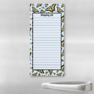 Yellow Swallowtail Butterfly Blue Sky Personalized Magnetic Notepad