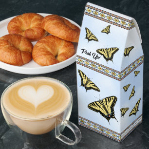 Yellow Swallowtail Butterfly Blue Sky Personalized Roasted Coffee