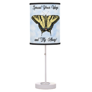 Yellow Swallowtail Butterfly Blue Sky Personalized Table Lamp